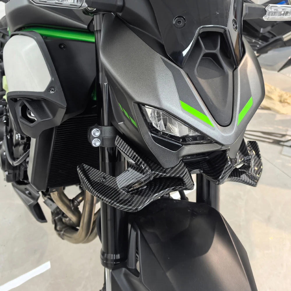 Z900 لـ Kawasaki Z900 SE 2025-2026 سبويلر أمامي للدراجة النارية شفة سفلية ثابتة منقار عاري سفلي سبويلر أجنحة هوائية #2