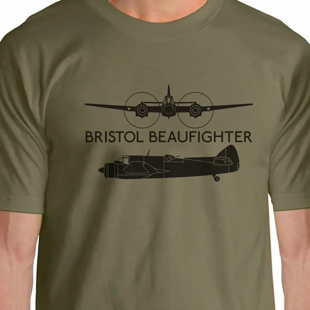 

Aeroclassic Bristol Beaufighter Silhouette T-Shirt. Summer Cotton Short Sleeve O-Neck Mens T Shirt New S-3XL
