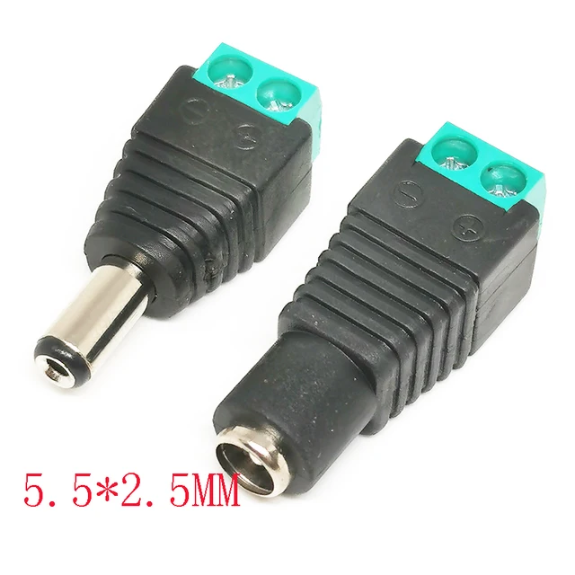 Gniazdo zasilania prądem stałym 5,5X2,1,5,5X2,5 mm 12 V DC Interfejs zasilania męskiego i żeńskiego Złącze wtykowe Specjalna sprzedaż hurtowa