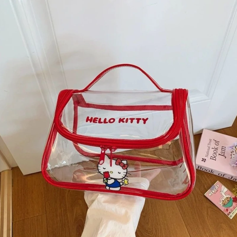 

Дорожная косметичка из ПВХ, большая вместительная прозрачная сумка для косметики, водонепроницаемая сумка для туалетных принадлежностей, мультяшная сумка для душа и ванны