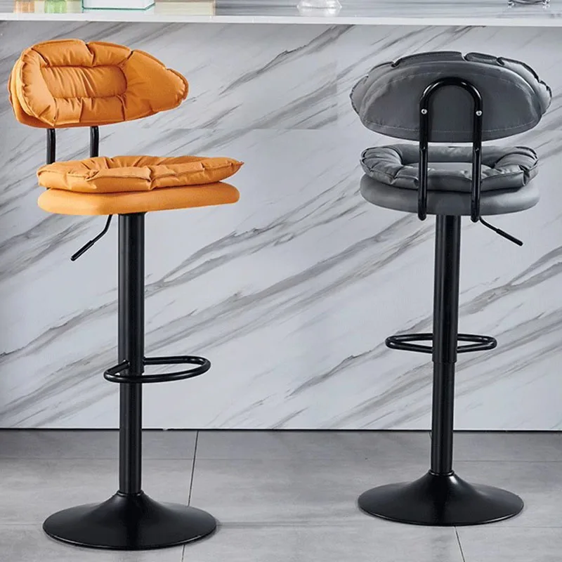 Modern Counter Bar Stools Adjustable Relaxing Kitchen Bar Stools Stainless Steel Minimalism Barkrukken Lounge Suite Furniture