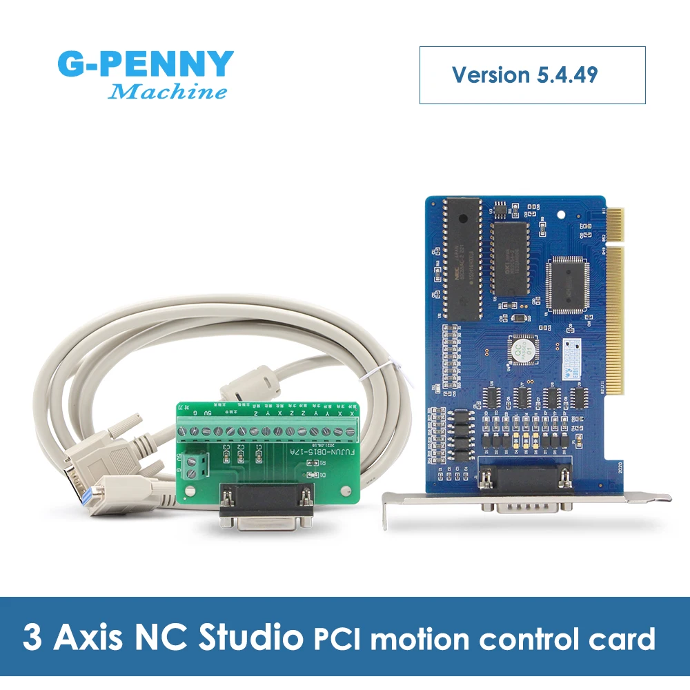 

G-Penny NC Studio 3 Axis PCI Motion Control Card for CNC Router Engraving Milling machine For 5.4.49 /5.5.55/ 5.5.60 Software