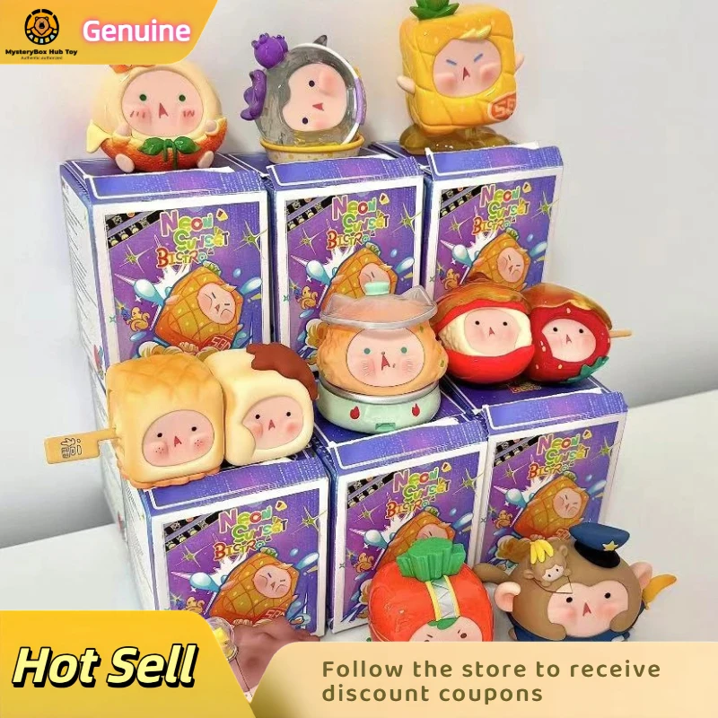 

Genuine Heyone Black Playtuantuan Neon Sunset Restaurant Series Blind Box Trendy Toy Creative Handmade Doll Gift Birthday Gift