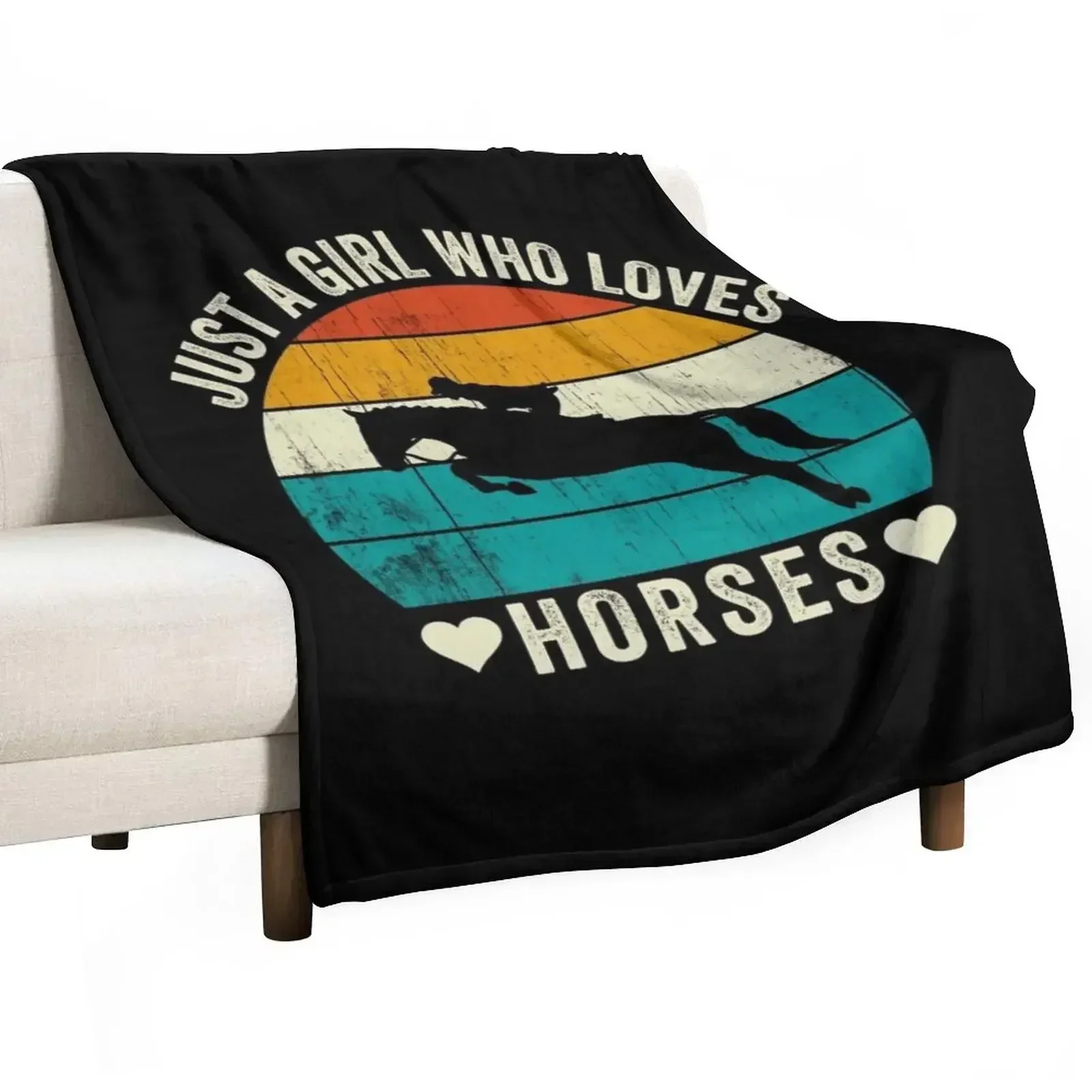 

Just A Girl Who Loves Horses Throw Blanket Beach Luxury St Soft Soft Big Blankets