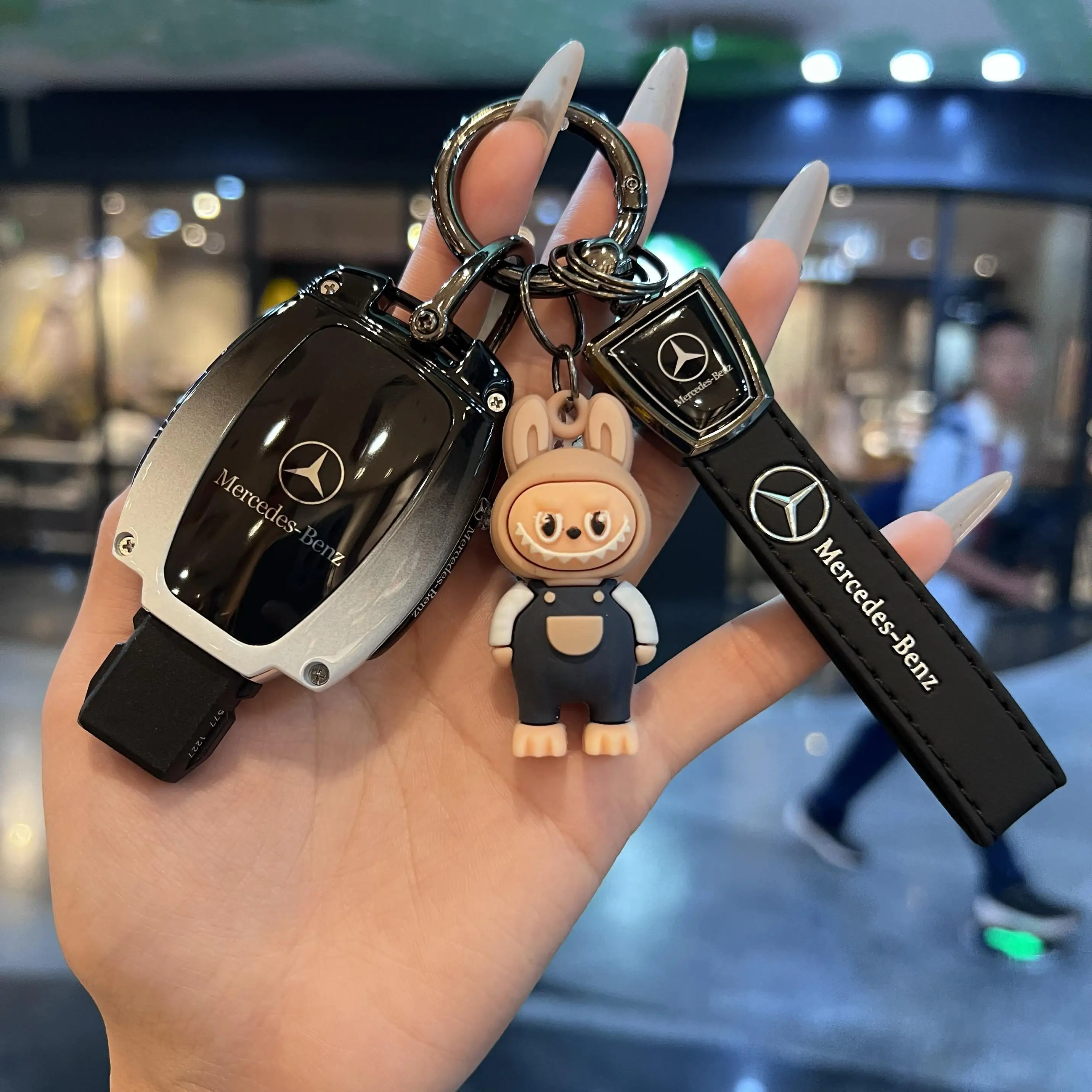 Mercedes Benz Gla200 C200L A-level a180L Keycase Shell Buckle GLC260L B-class 260GLK G-Class R-Class SL Compatible Car Key Cover