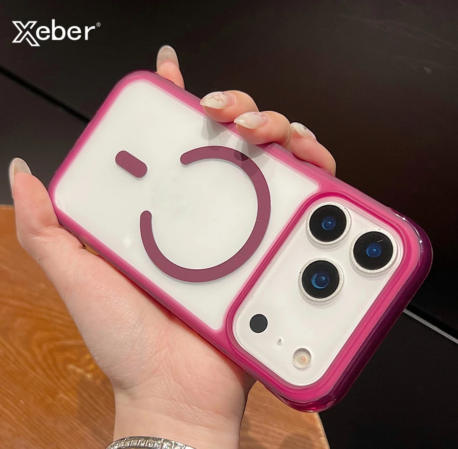 Stoßfeste Magsafe Magnetische Handyhülle für iPhone 18 17 16 15 14 13 Pro Max Transparente Acryl Hülle mit kabelloser Ladefunktion