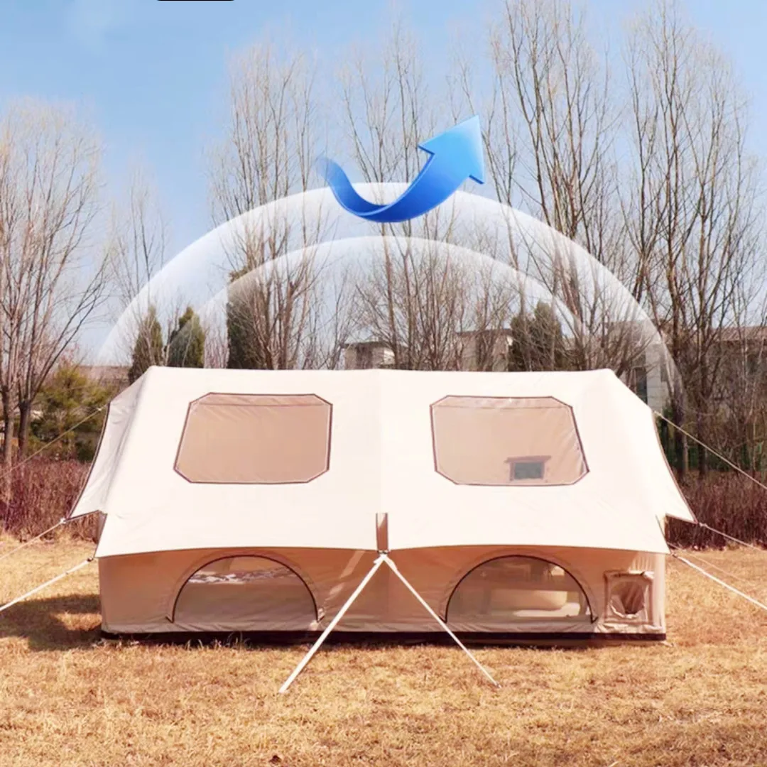 Two Room Large Inflatable Tent House for Camping Adult 8-10 Person