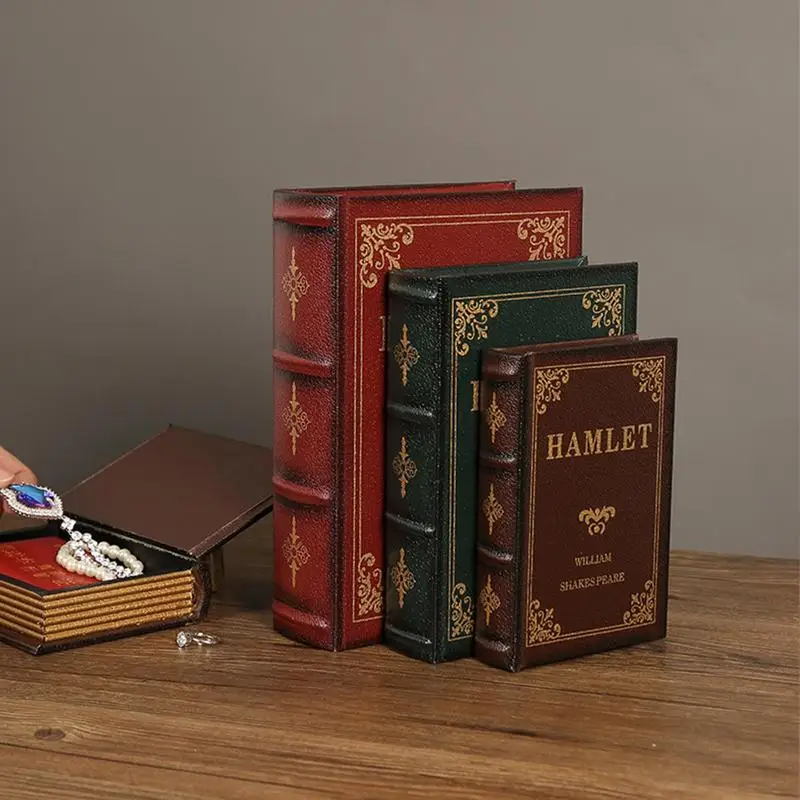 Simulation Book Storage Box European Style Antique Book Invisible Box Study Soft Book Box Model Faux Book Creative Photography