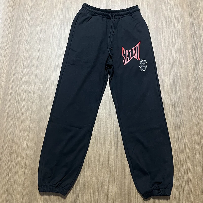 Saint Sweatpants CELANA Jogger longgar kasual kualitas terbaik Pria Wanita cetak huruf serut saku celana