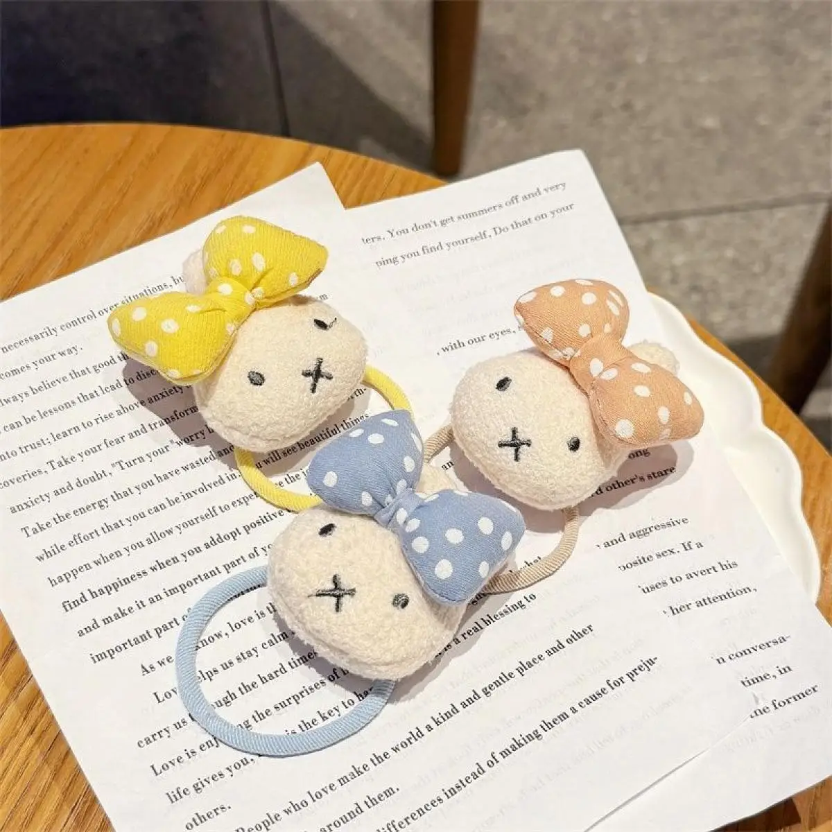 

2 шт. новый стиль Miffy Kawaii мультфильм аниме эластичные волосы милый кролик аниме эластичные волосы милые девушки бант эластичные волосы