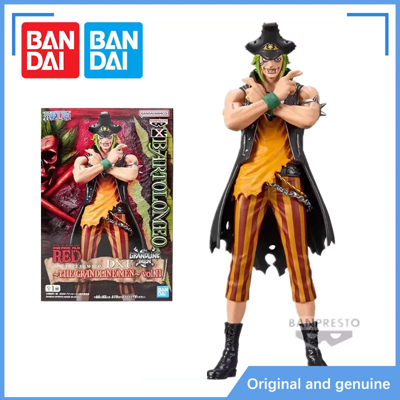 Stock Bandai original Banpresto ONE PIECE DXF Bartolomeo PVC animation action figure toys for children gift models for children