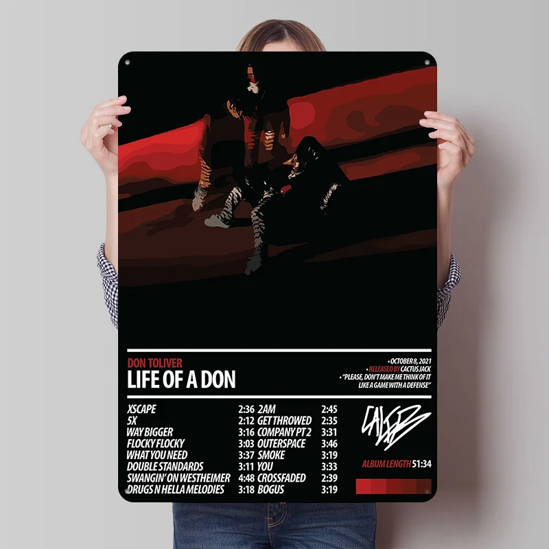 

Металлический плакат Don Toliver, эстетический декор комнаты, настраиваемые металлические жестяные вывески для настенного художественного украшения, украшение дома, роскошный ретро