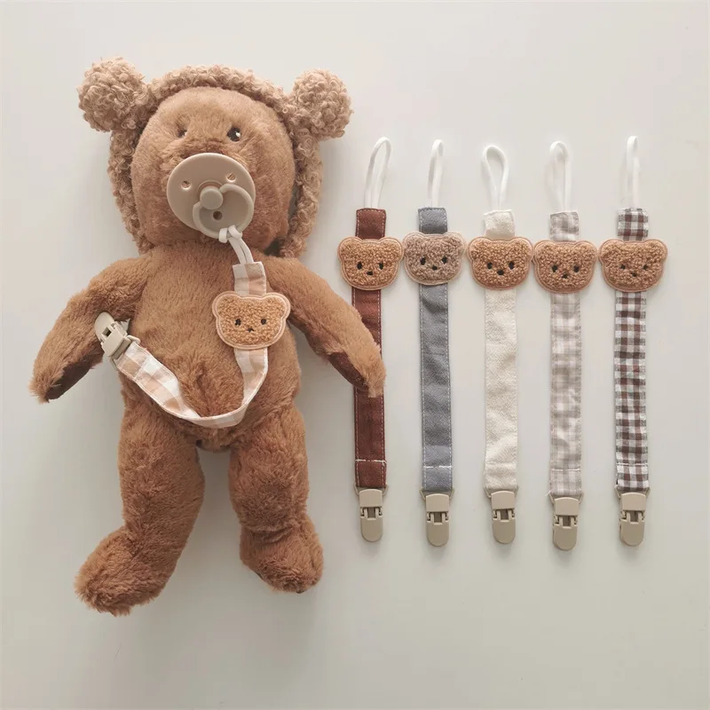 Chains for Baby Pacifiers Clips Rope Pacifier Baby Sucking Stitch Pacifier Clip Fabric Babies Newborn Accessories Nipple Holder