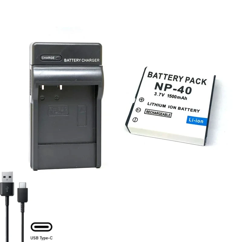 NP-40 3.7V 1500MAh Baterai Kamera + Pengisi Daya untuk Casio EX Z30 Z40 Z50 Z55 Z57 Z400 Z750 Z850 FC100 FC150 FC160S P505 P600 P700