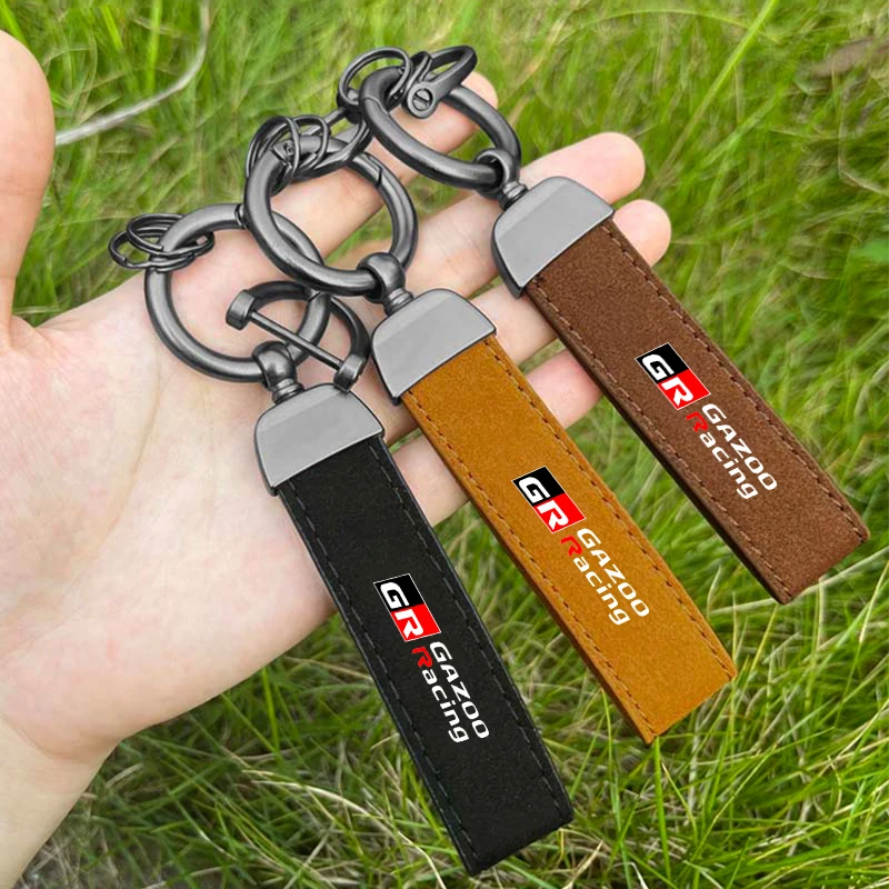 

Universal Car Emblem Keychain Keyring Metal Key Chain Ring For Toyota GR Sport C-HR Gazoo RAV4 Racing Mirai Avensis Prado