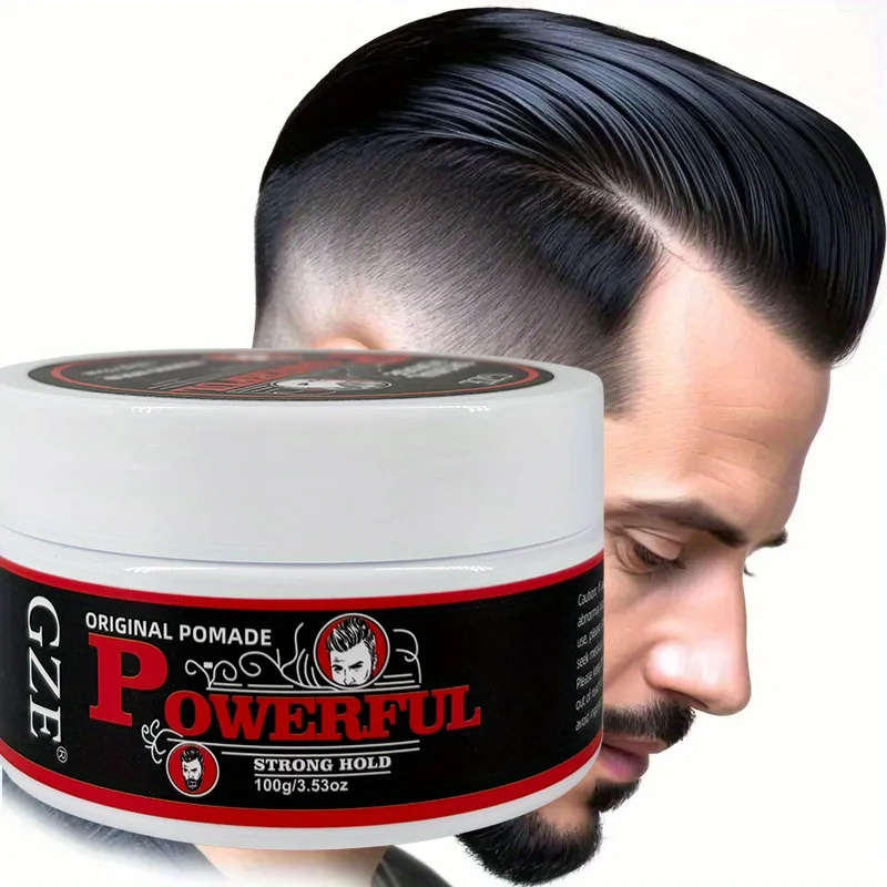 Pomada para hombre GZE: sujeción y brillo duraderos, control del Frizz, gel hidratante para el cabello. Cera de peinado de aspecto natural para fechas y trabajos