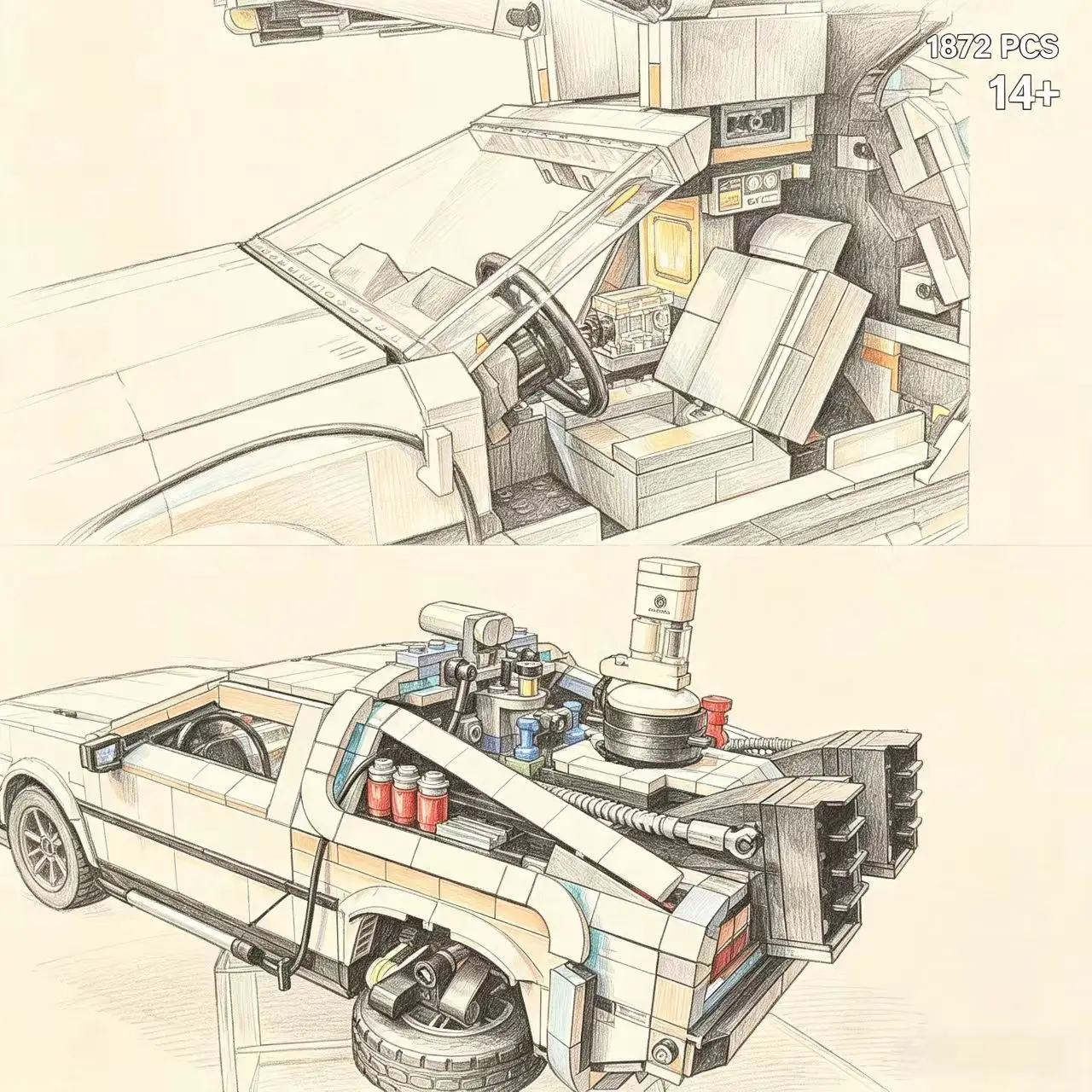 The Popular Movie Series 1872PCS – Take You To The Future with Futuristic Sports Cars – Makes An Excellent Gift Choice.