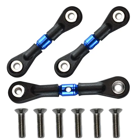 3Pcs/Set Aluminum Alloy Steering Link Rod Tie Rod Upgrade Parts For Tamiya TT-02 TT-02T TT02 TT02T 1/10 RC Car Accessories