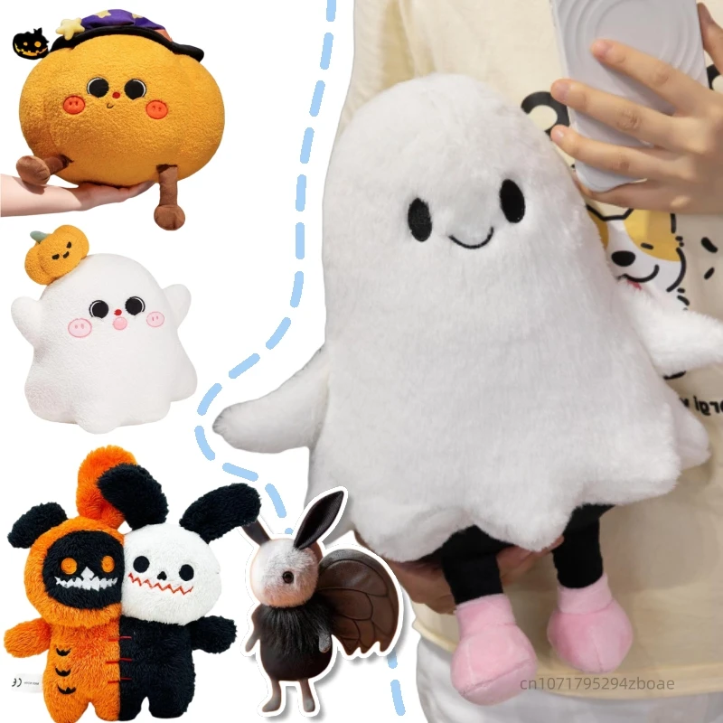 

Creative Halloween Ghost Plush Doll Pillow Soft Pumpkin Moth Ghost Plush Toy Trick Or Treat Home Festival Decor Gifts For Kids