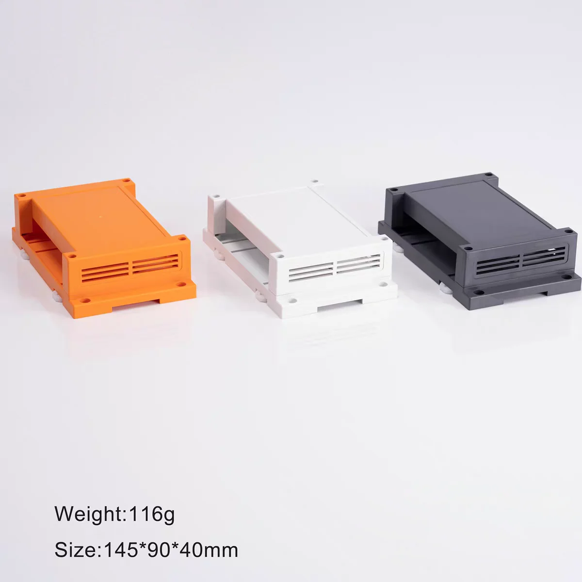 145x90x40mm Flame Retardant Din Rail Enclosure Electronic Junction Box DIY Plastic Small Plastic Box Power Distribution Box