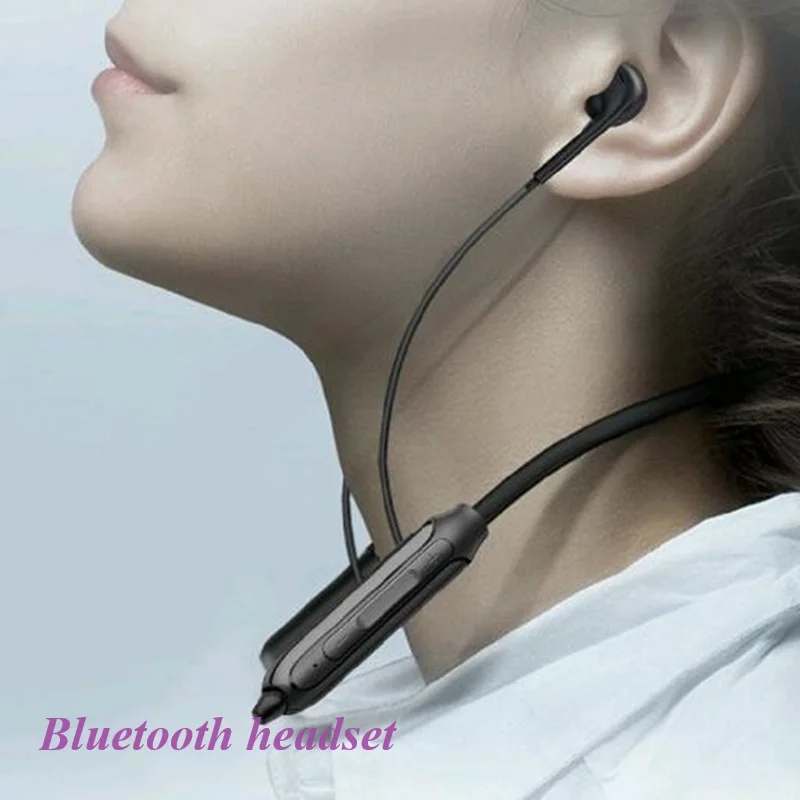 Neck mounted Bluetooth sports earphones