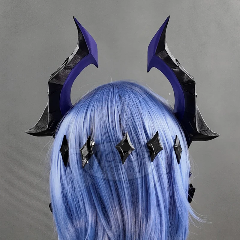 Honkai Star Rail Flins Cosplay Gifts Horns Head Clip Headwear Cosplay Props Accessories Hair Clip Halloween Christmas view 3