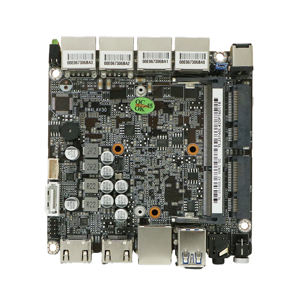 Designed  J3160 Mini PC Mainboard Single Channel DDR3 RAM 8GB Max Capacity Integrated Graphics Linux Application