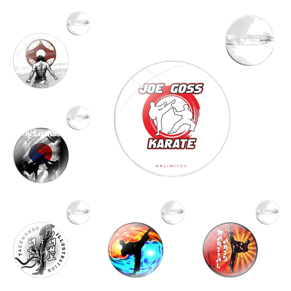 Pins Badge Metal Brooches For Clothes Backpack Decoration gift New style karate and taekwondo