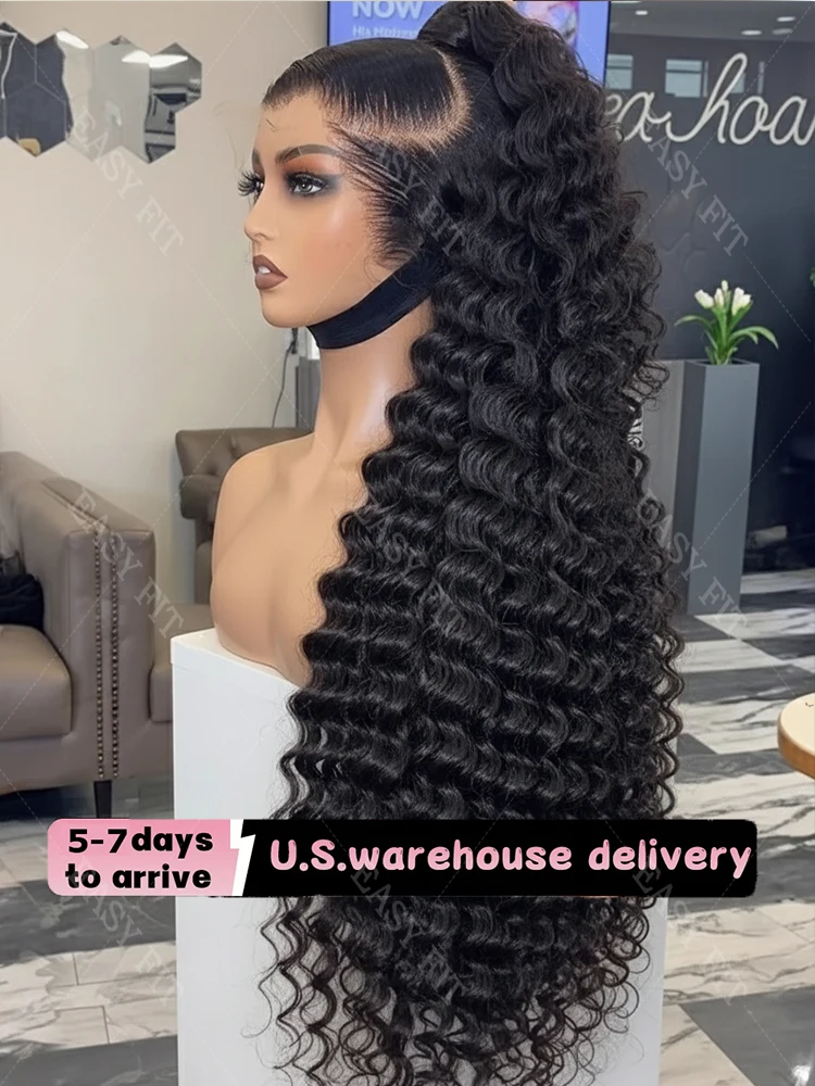 

30-дюймовый парик с волнистыми волосами Loose Wave, 13x4 HD Lace Front, из бразильских натуральных волос, кудрявый, без клея, с кружевной застежкой 5x5, парик 360 Invisi Strap, распродажа