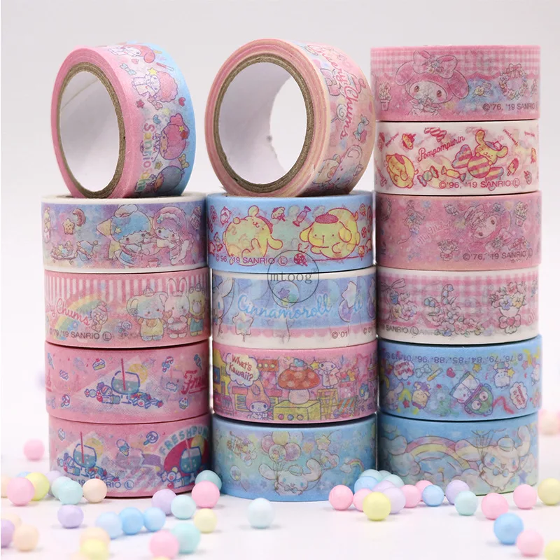 

40 pcs/lot 15mm*5M Sanrio Cinnamoroll Washi Stickers Tape Cute Scrapbooking DIY Diary Decorative Sticker Album Stick Label