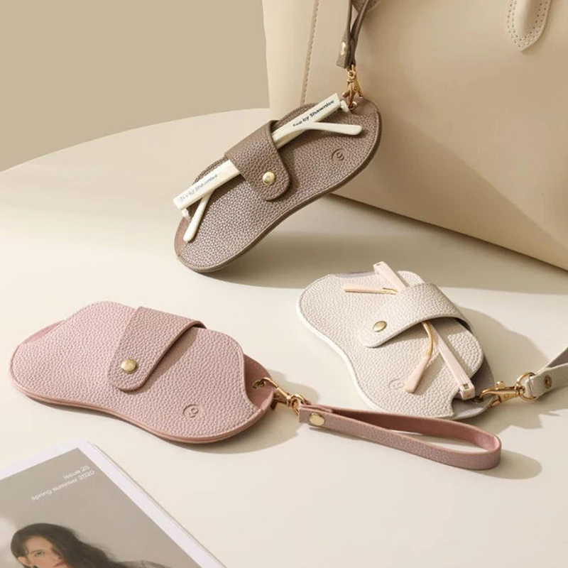 [F]Soft Lychee Pattern PU Leather Glasses Bag Retro Sunglasses Case Portable Myopia Frame Case Simple Eyeglasses Eyewear Storage