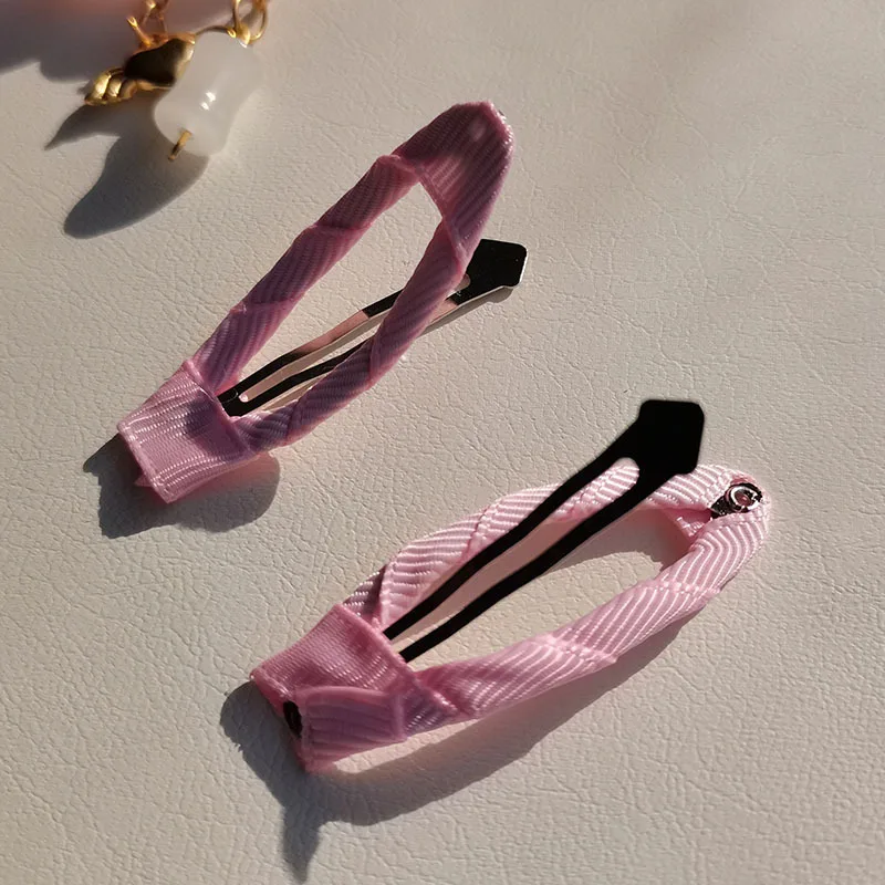 20PCS/Lot Ribbon Covered Snap Clips For Spring Summer Baby Hairpins DIY Accessories 5CM view 4