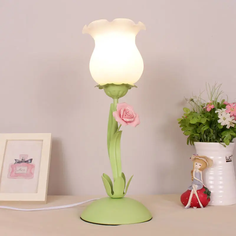 homhi rosa flor candeeiro de mesa luzes led lampada de mesa para o quarto edside acessorio sala decorarion leitura luz htl086 01