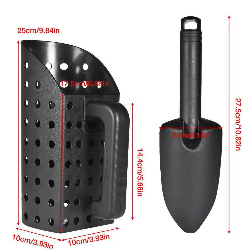 ABS Plastic Sand Scoop and Shovel Digging Tool Sand Sifter Beach Shovel Sand Scoop for Beach Metal Detecting Accessories