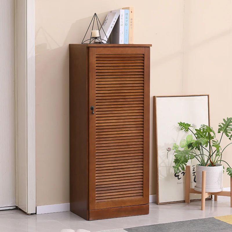 Nordic American Mediterranean solid wood shoe cabinet Simple modern single door storage shoe cabinet