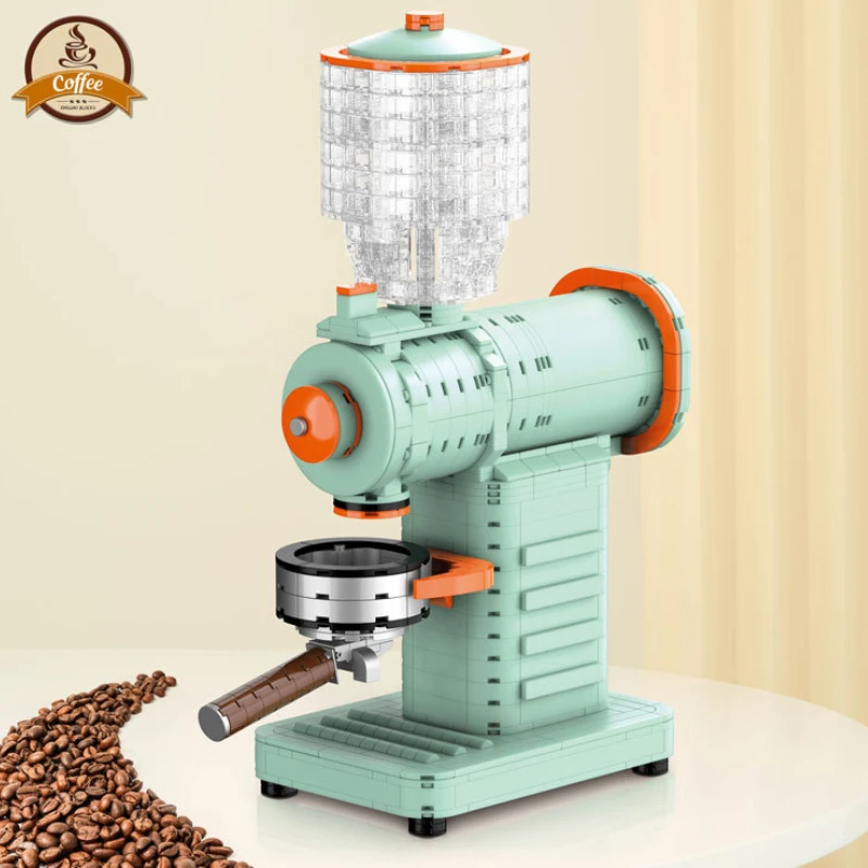 Classic Creative Coffee Machine Mini Diamond Model Building Blocks  City Friend Bricks Toys for Kids Adult Gifts