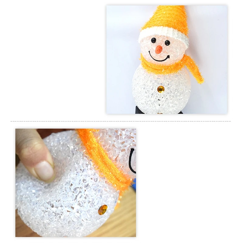 Snowman พลังงานแสงอาทิตย์ไฟคริสต์มาสพลังงานแสงอาทิตย์ LED Snowman Light Decor สวนกลางแจ้งโคมไฟ Xmas