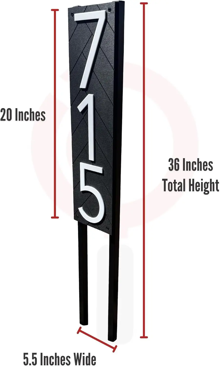 Modern Aluminum Post House Number Yard Address Sign