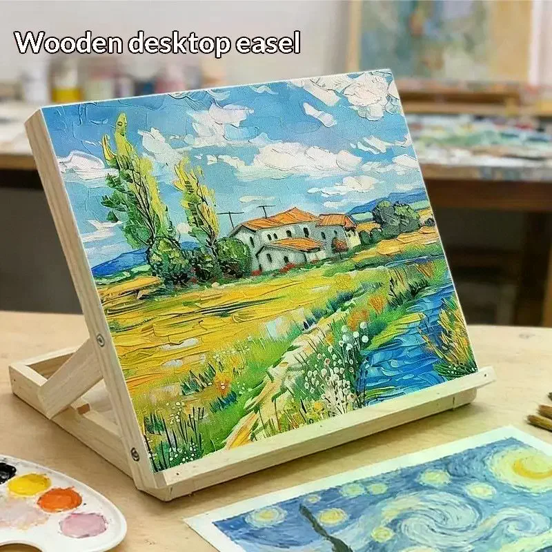 1Pcs Adjustable Sketching Painting Board Foldable Tabletop Easel Lightweight Portable Wood Drawing Easel Art Supply For Student