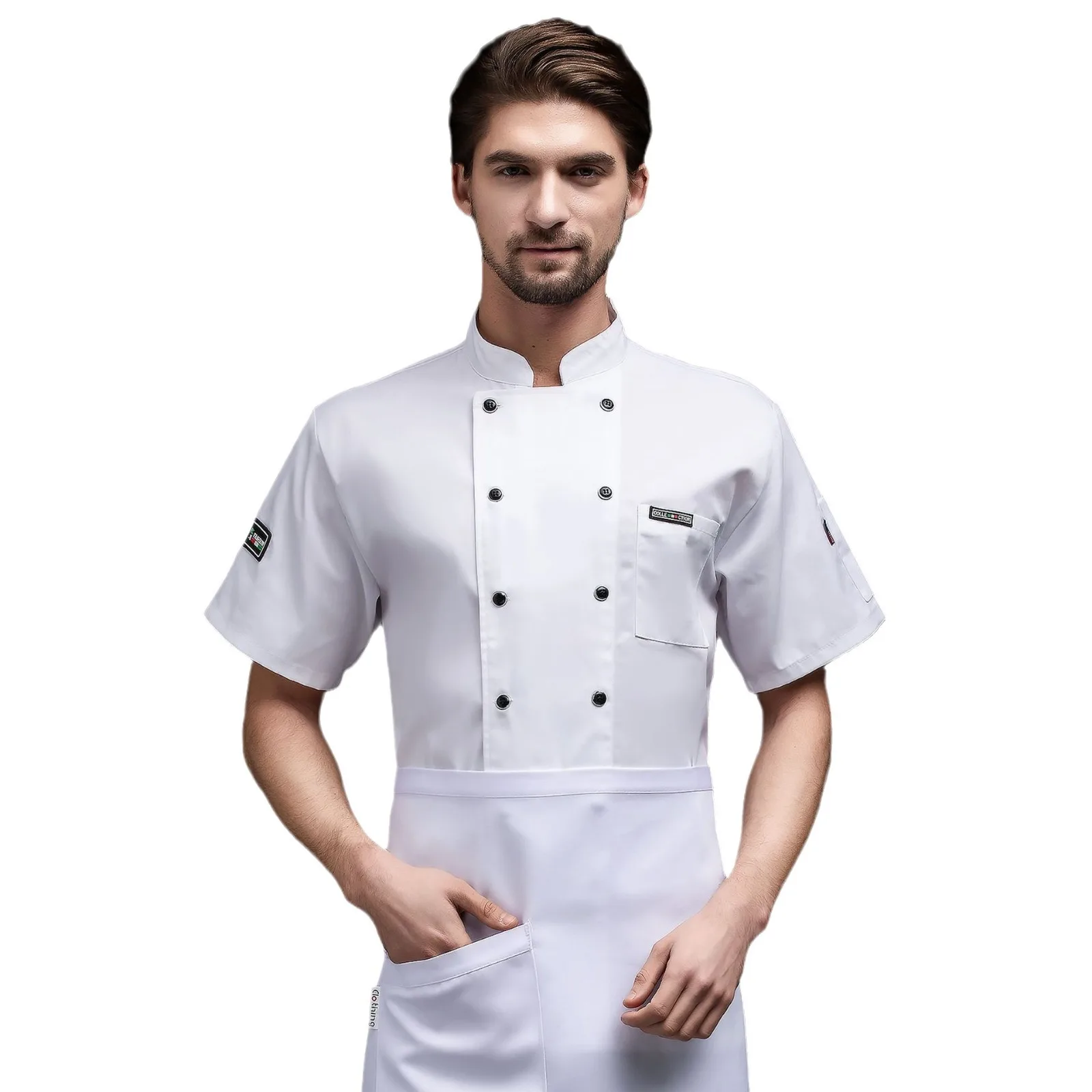 Uniformes de Chef pour hommes et femmes, uniformes de chef d'été à manches courtes pour hôtel, restaurant, cuisine, maille respirante