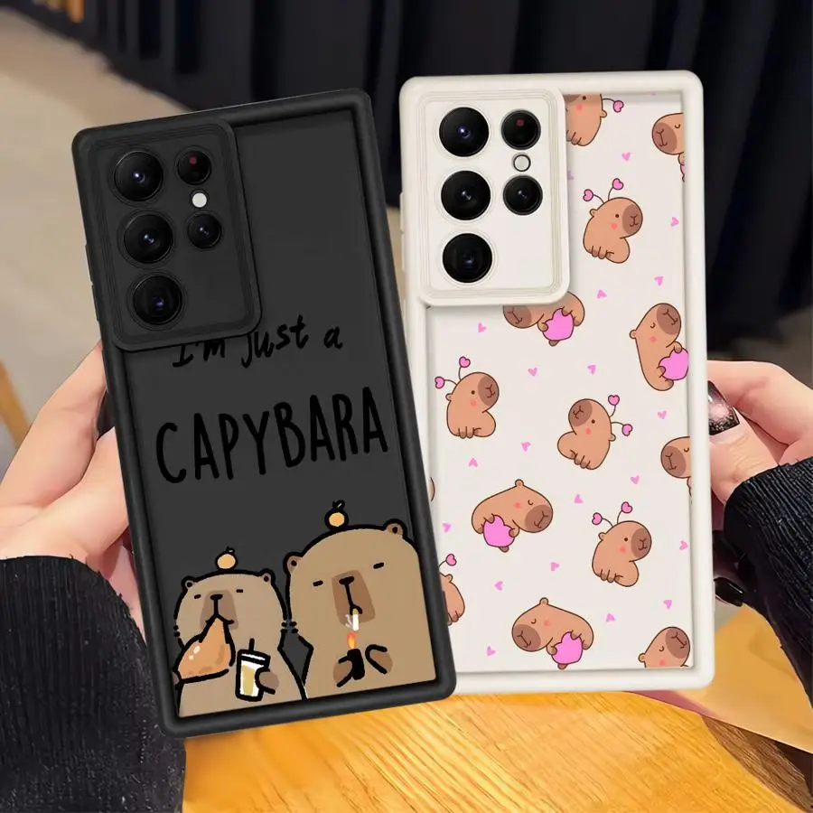 Case for Samsung Galaxy S24 Plus S20FE S24Ultra S22 S21 S25 Ultra S25 Edge S23 FE Phone Cover Cute Cartoon Guinea Pig
