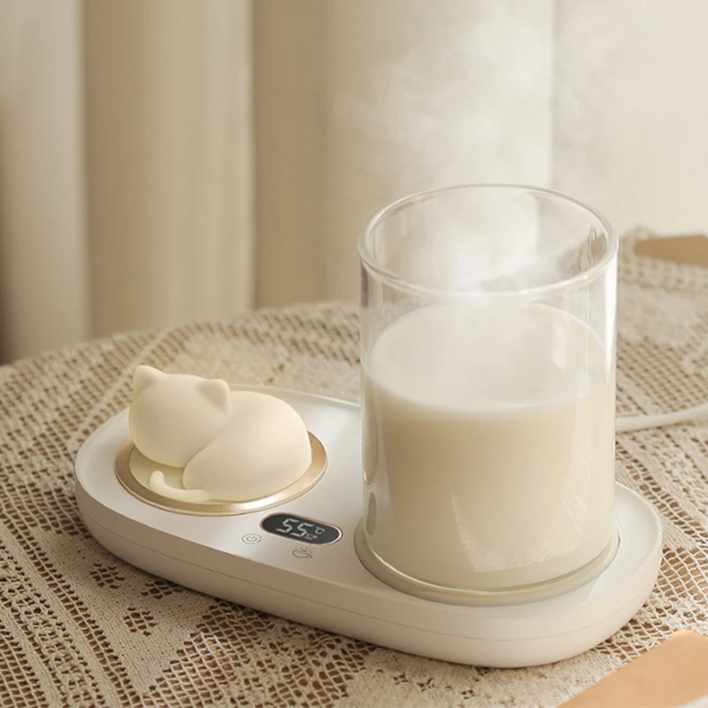 Electric Cup Heater 3 Gear Temperature Mug Warmer Coffee Milk Water Heating Cup Coaster Mat with Night Light Cup Heater