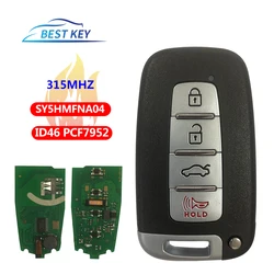 La mejor llave remota inteligente de 315Mhz para Hyundai, Sonata, Azera, Genesis, fob, sin llave, go TOY40 BLADE SY5HMFNA04, Chip ID46/PCF7952