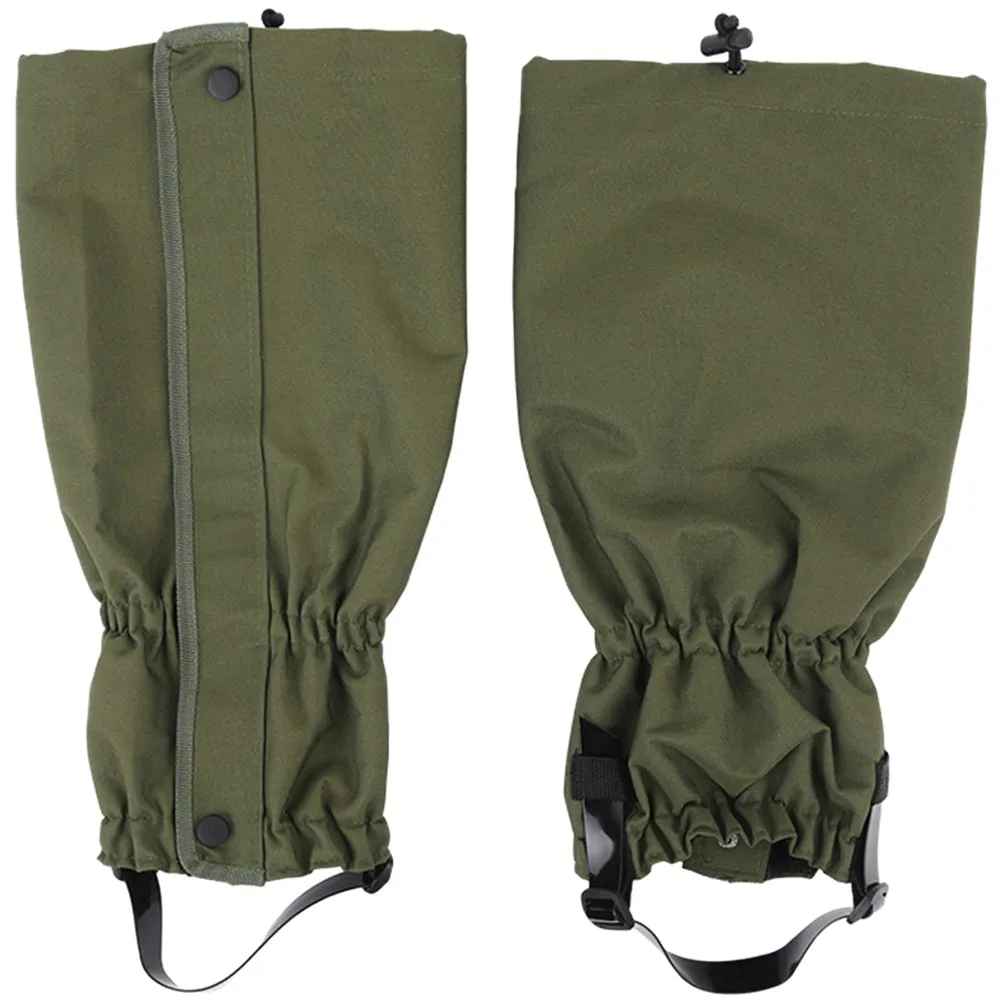 1Pair Elastic Waterproof Leg Gaiters Warm Breathable All-Season Hiking Gaiters for Men Women Outdoor Mountaineering Snow Sand