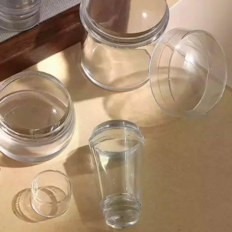 Silicone Transparent Nail Art Stamping Kit French For Manicure Plate Stamp Polish Stencil Template Seal Stamper Scraper