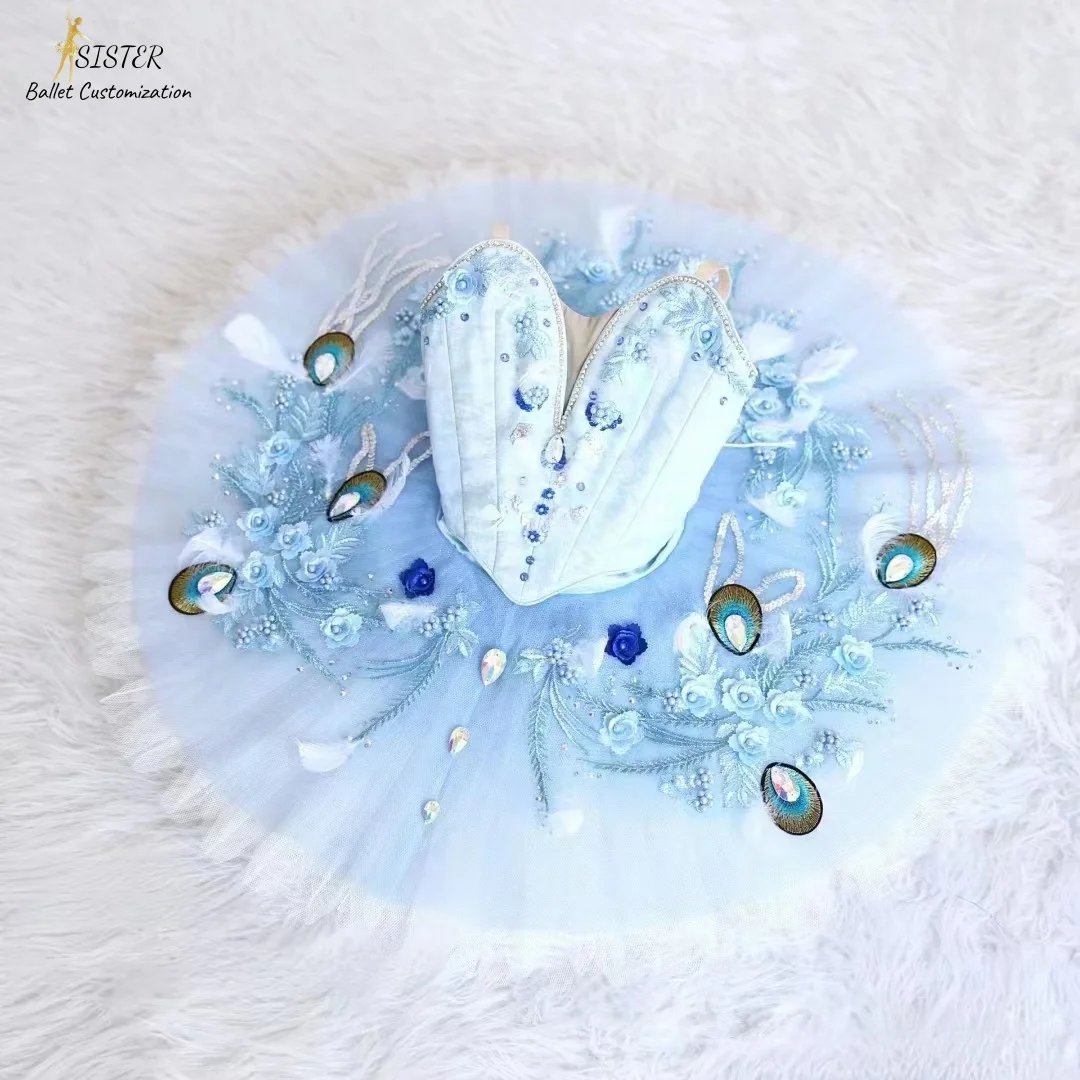 Bluebird variation tutu private high-end custom adult children performance competition dress girl professional performance dress