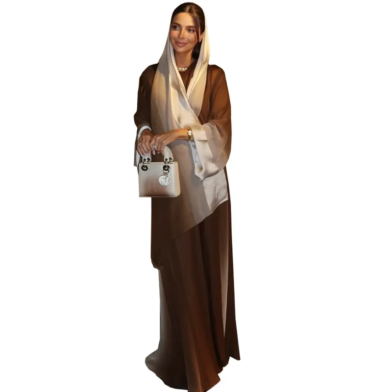 Eid Women Abaya Scarf Dress Cardigan Muslim Caftan Party Long Robe Jalabiya Ramadan Morocco Dubai Kaftan Vestidos Largos 2