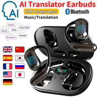 3 in 1 Translation Earphones 144 Languages Real-Time Translator Earbuds Noise Reduction Waterproof Business AI Translator Earbud