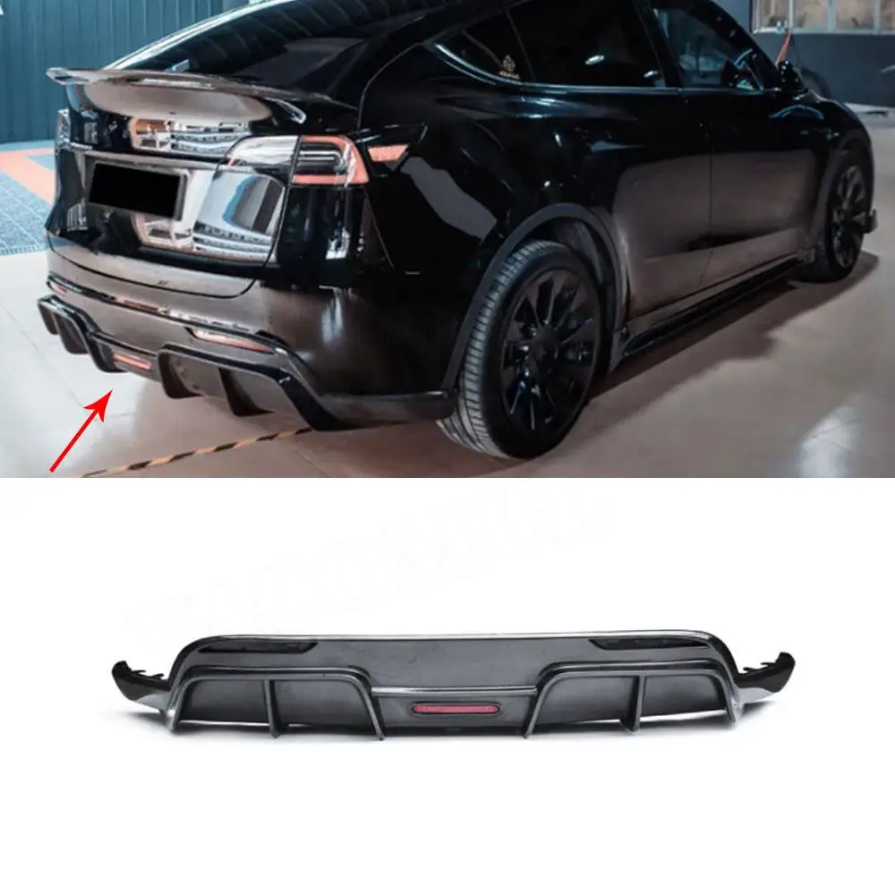 

VACOMUL Carbon Fiber Rear Bumper Lip Diffuser FRP Prime Extension Covers Accessorise For Tesla Model Y Auto Car Style Decoration