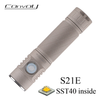 Flashlight Convoy Mao Grey S21E SST40 Led Lanterna 21700 Flash Light Torch 2400lm Fishing Lamp Type-c Rechargealbe Latarka